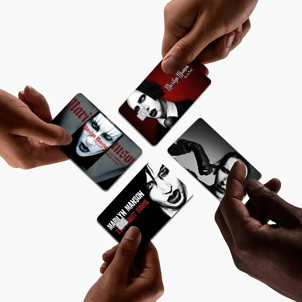 Classic Rock Band M-Marilyn M-Manson 100% Hot Sale Amine Credit Debit Bank Card Bus Card Film Skin Sticker