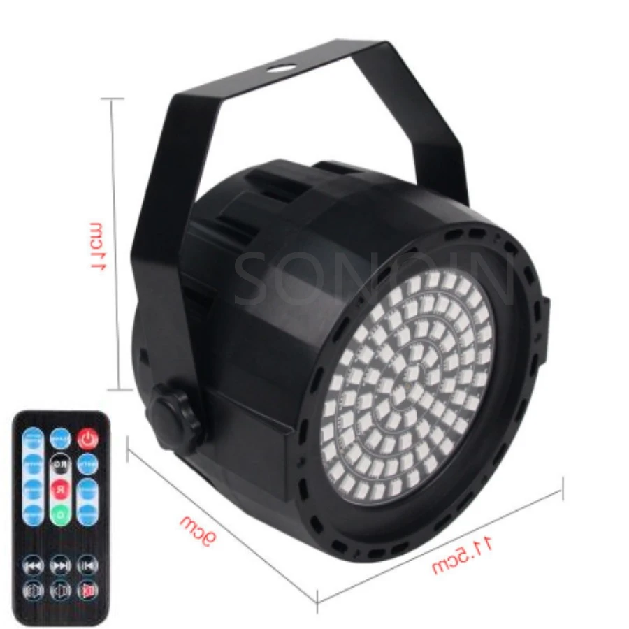 

1-10X 78 LED Par Light 12W DJ Party Light RGBW Disco Effect Stage Lighting DMX Performance Prom Stage Lighting