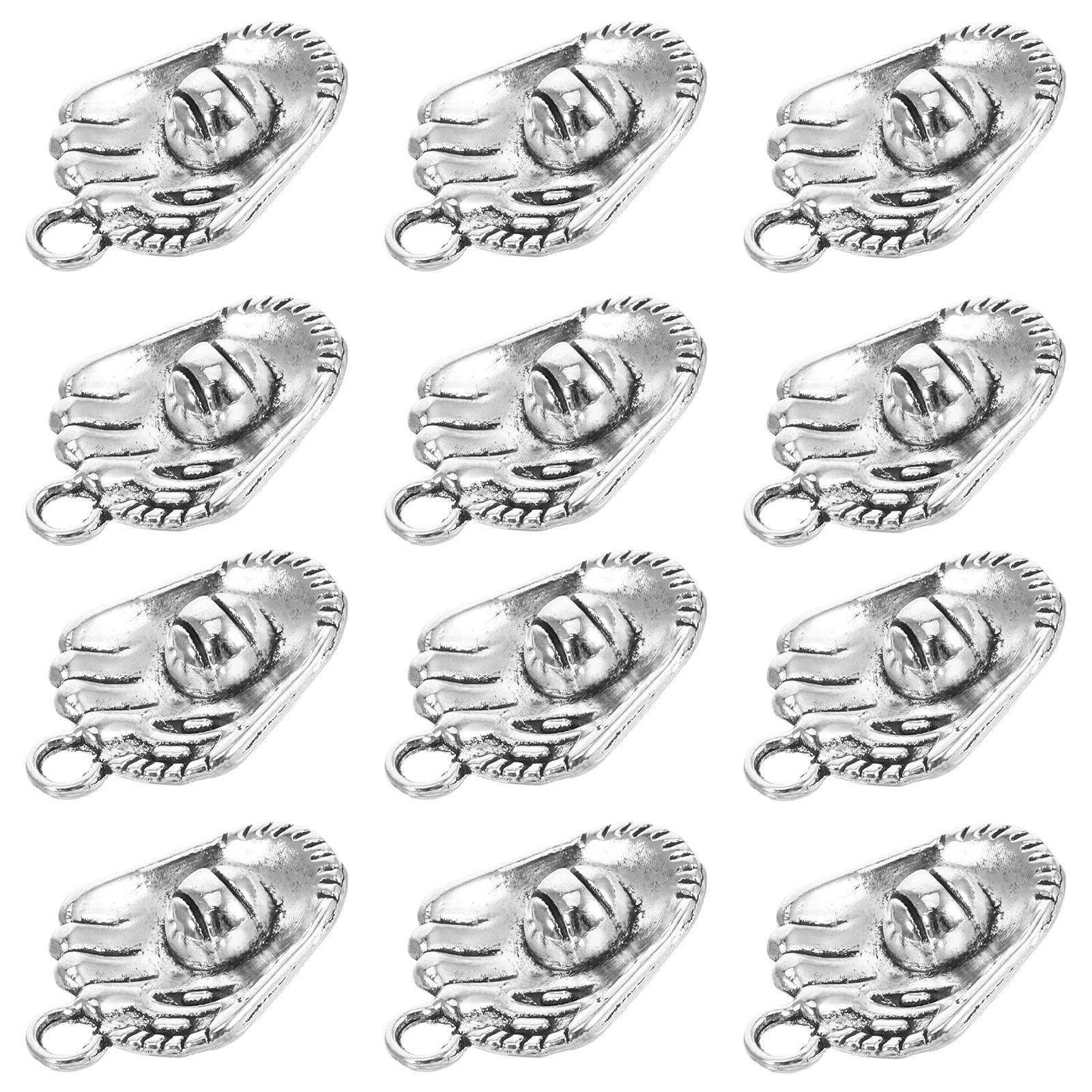 

20Pcs Baseball Glove Charms Vintage Alloy DIY Pendants for Jewelry Making Necklaces Bracelets Keychains Sports Charm Accessories