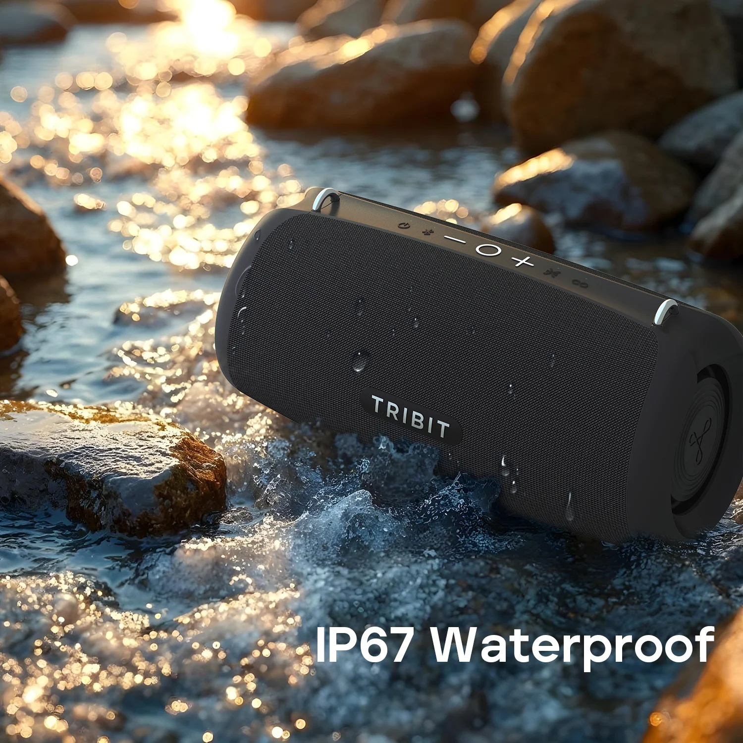 Портативная Bluetooth-колонка TRIBIT StormBox Lava, 80 Вт, встроенный внешний аккумулятор, управление через приложение, водонепроницаемость IP67, для улицы, кемпинга, вечеринок