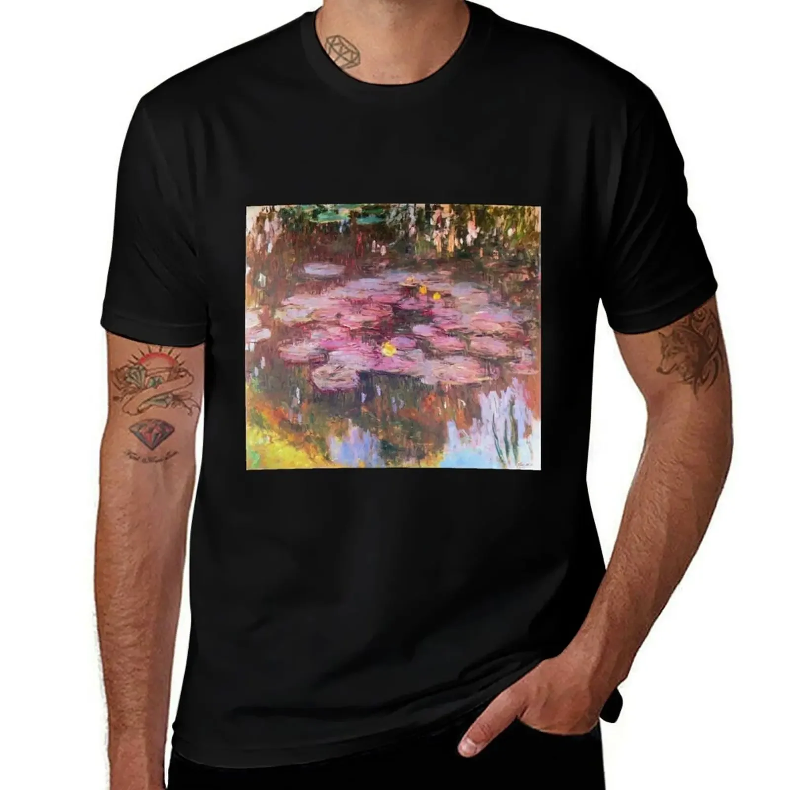 Claude Monet - Water Lilies T-Shirt oversizeds cotton man t-shirts croswit shirt man workout shirts for men