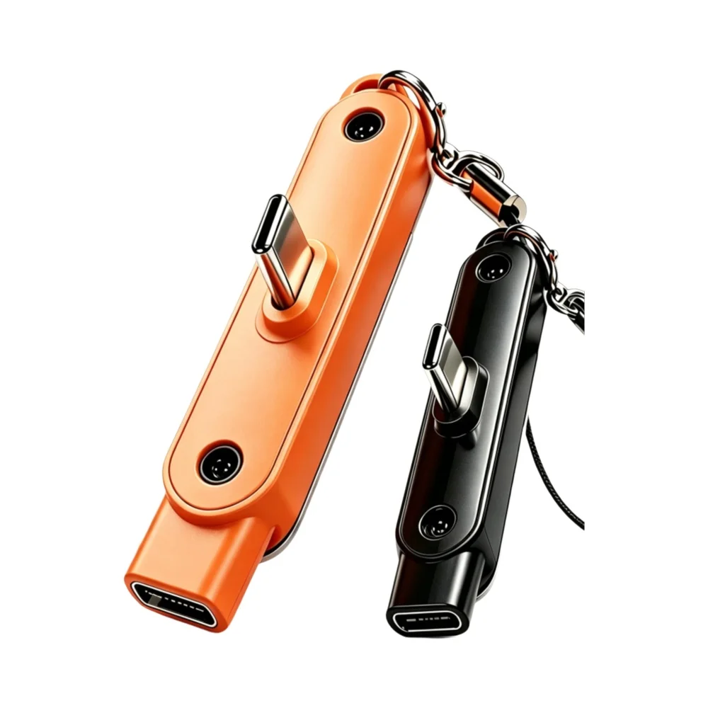 Kabel USB Typ C Płaski Kabel do Ładowania z Podstawką C Kick, Niewidoczne Podparcie, Składany Uchwyt na Telefon, Kabel do Ładowania 240W z Wspornikiem — 2