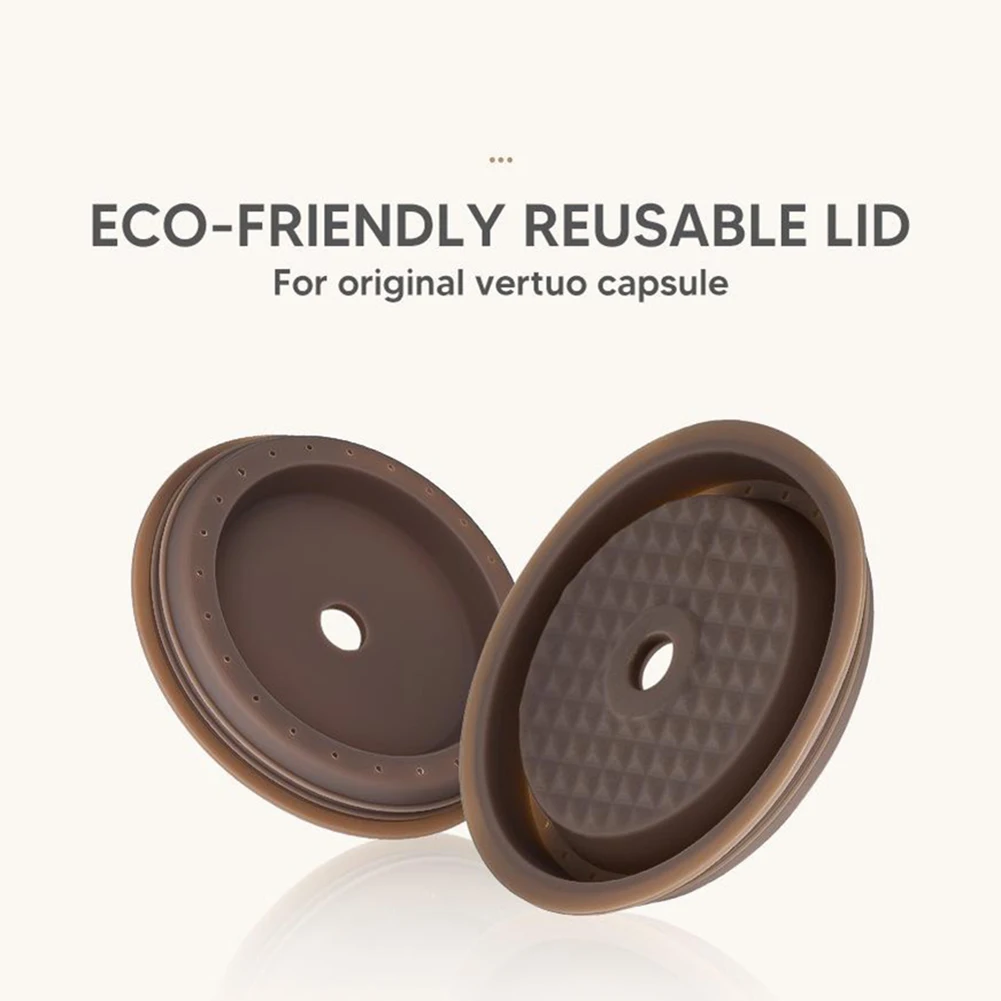 Reusable Vertuo Silicone Cap Lids To Refilled Capsules For Nespresso VertuoLine Coffee Capsule With Silicone Lid Cover