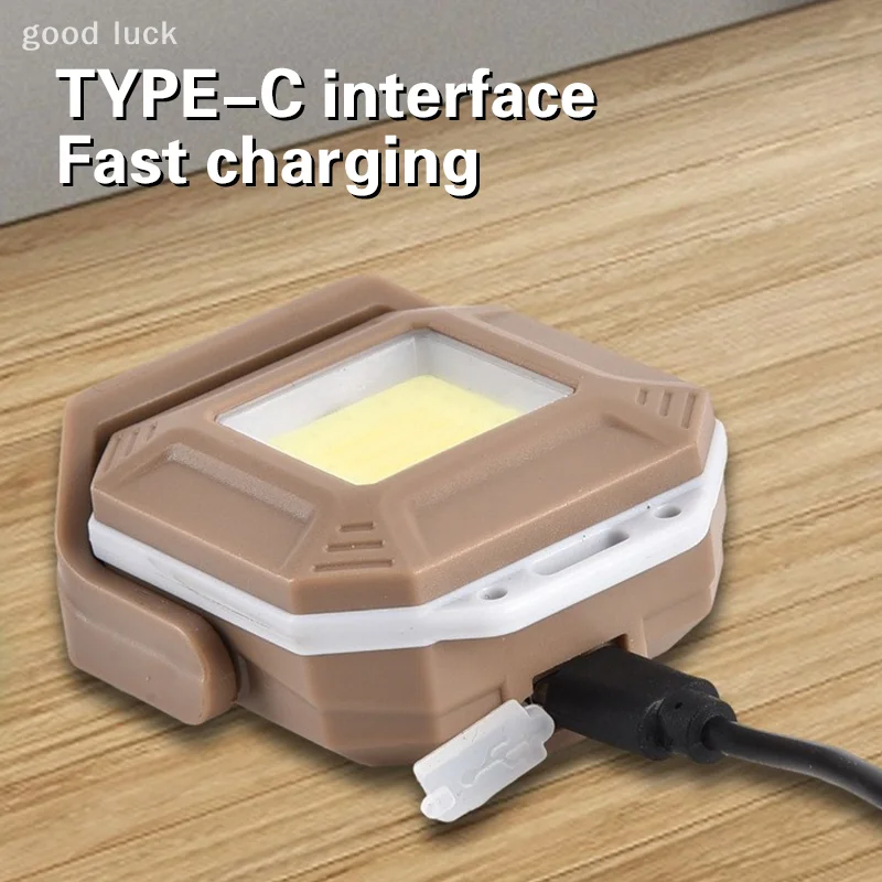 Mini Rechargeable Work Light, Super Bright COB Keychain Light, With Magnet, For Outdoor Camping, Hiking