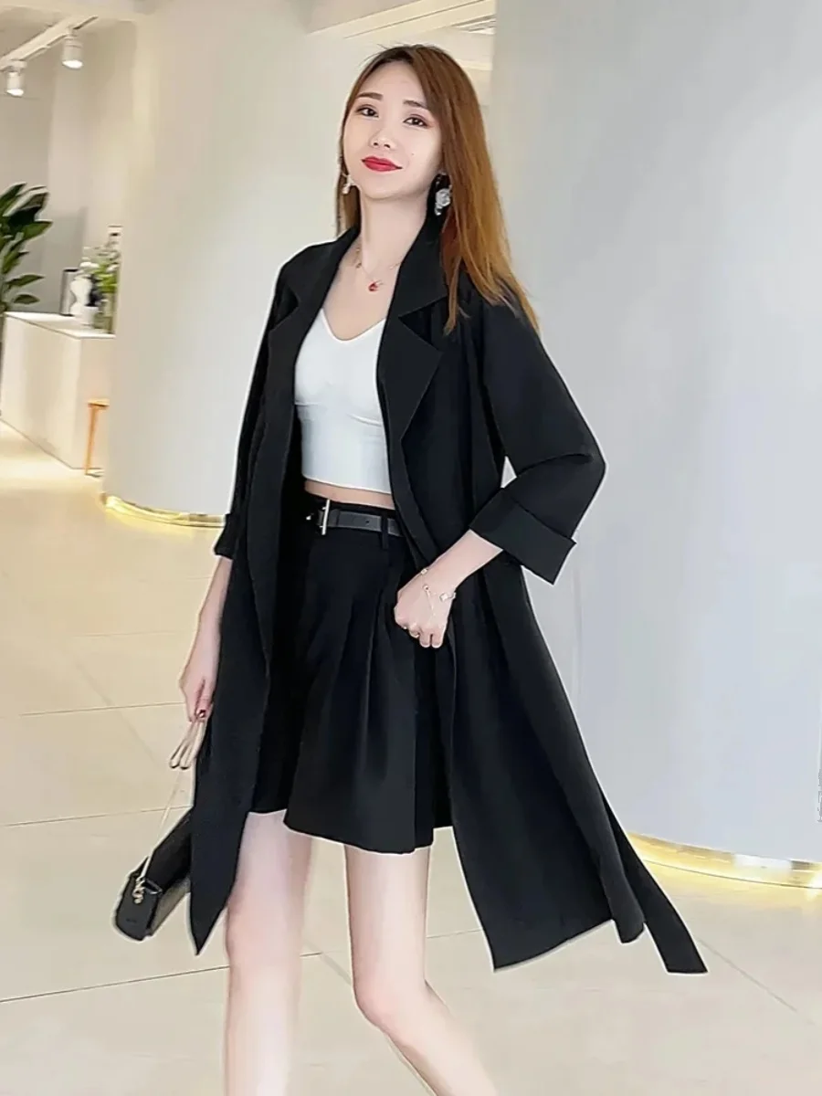 

Women'S Long Oversize Trench Coat Hi-Fashion Layer Piece Dark Academia Aesthetic Longline Light V-Neck Leopard Pattern Big