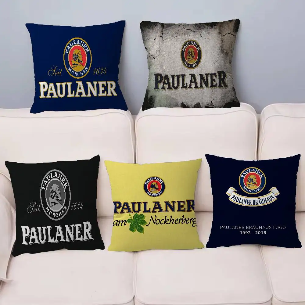 German Beer P-Paulaners(1) Pillow Cover Design cushion Cover decor Holiday Decorati