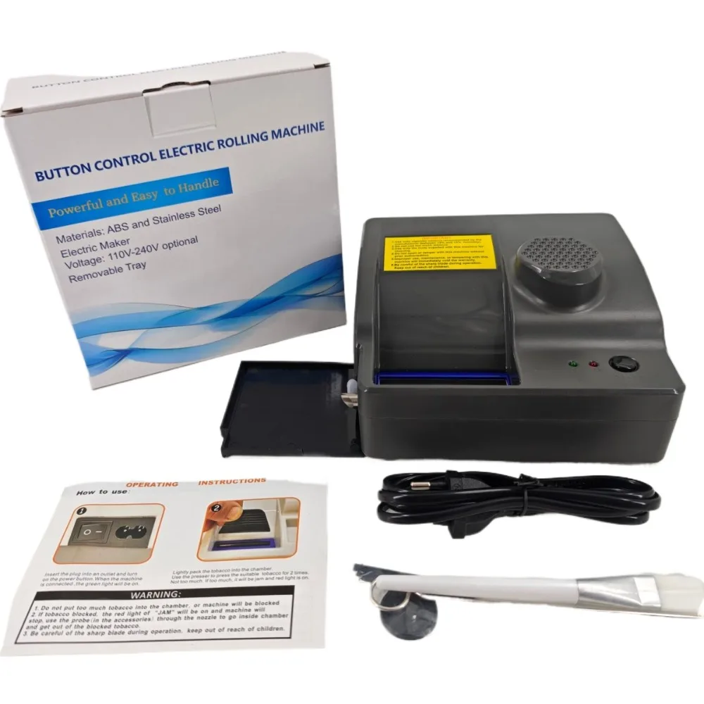 One-touch Auto Cigarette Rolling Machine 6.5mm 8mm Caliber Electric Tobacco Filling Injector Machine Smoking Accessories