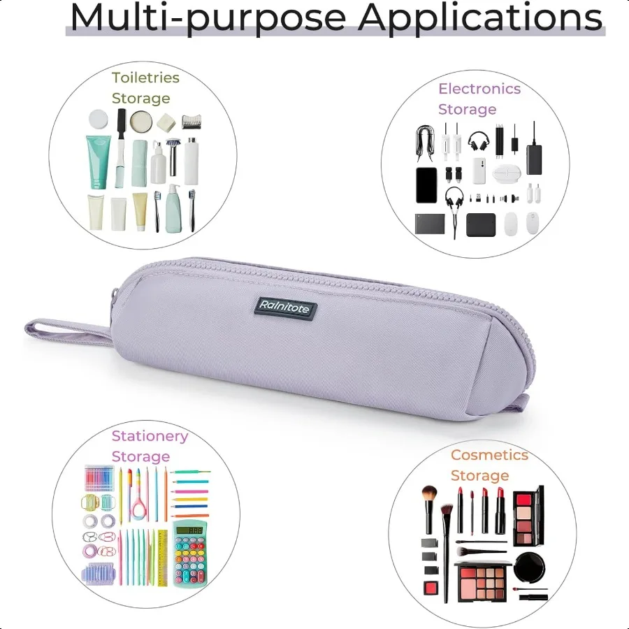 حقيبة أقلام رصاص صغيرة بتصميم مفتوح 180 مقلمة رفيعة للفتيات والفتيان حقيبة أقلام جمالية لطيفة لمكياج المكتب المدرسي أو