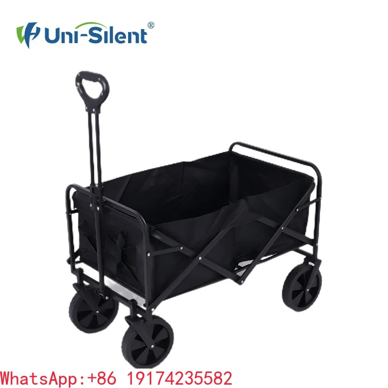 

Silent Foldable Beach Trolley Utility Camping Stroller Hand Cart Portable Folding Beach Garden Wagon FW80B