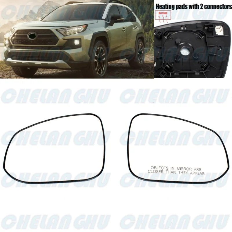 

For Toyota RAV4 2019 2020 2021 US Version car accessories 1 Pair Rearview Mirror Glass With Heated