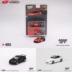 MINIGT Honda Civic Type R Crystal Black Pearl S2000 (AP2) CR  GT3 EVO22 #55 ARTA  S Grand Prix Diecast Diorama Car Model Toys