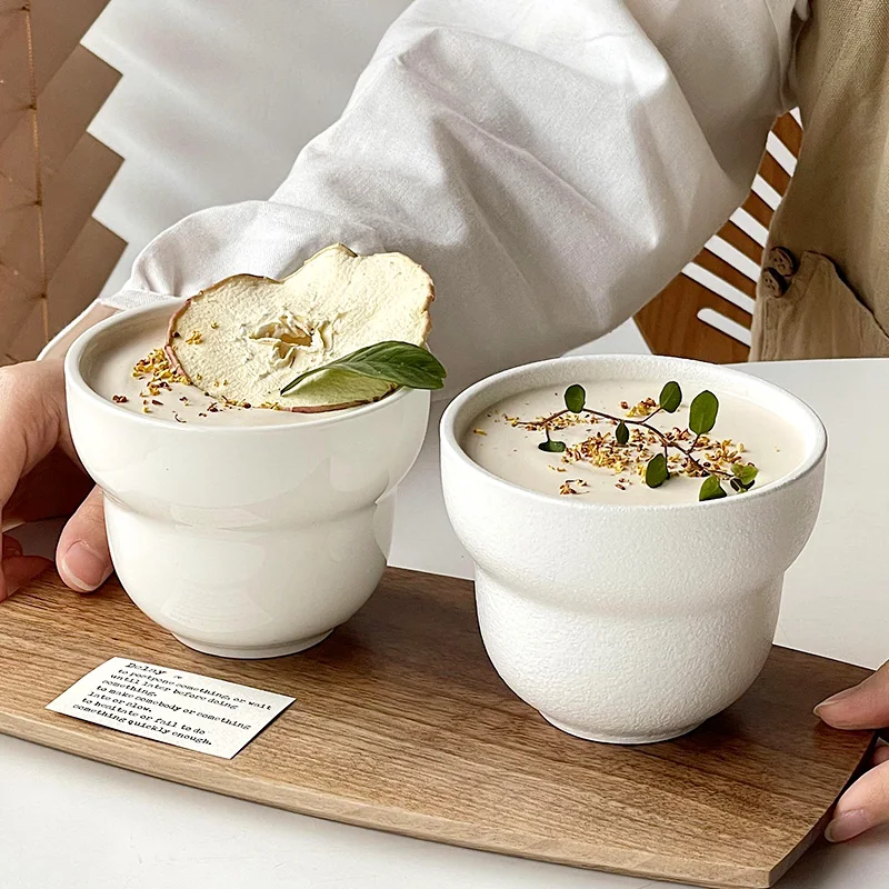 Niche High-end  Chubby Cup  Hand-held Cup  Latte Coffee Cup  Ceramic Cup Household Drinking Cup Mug Teacup