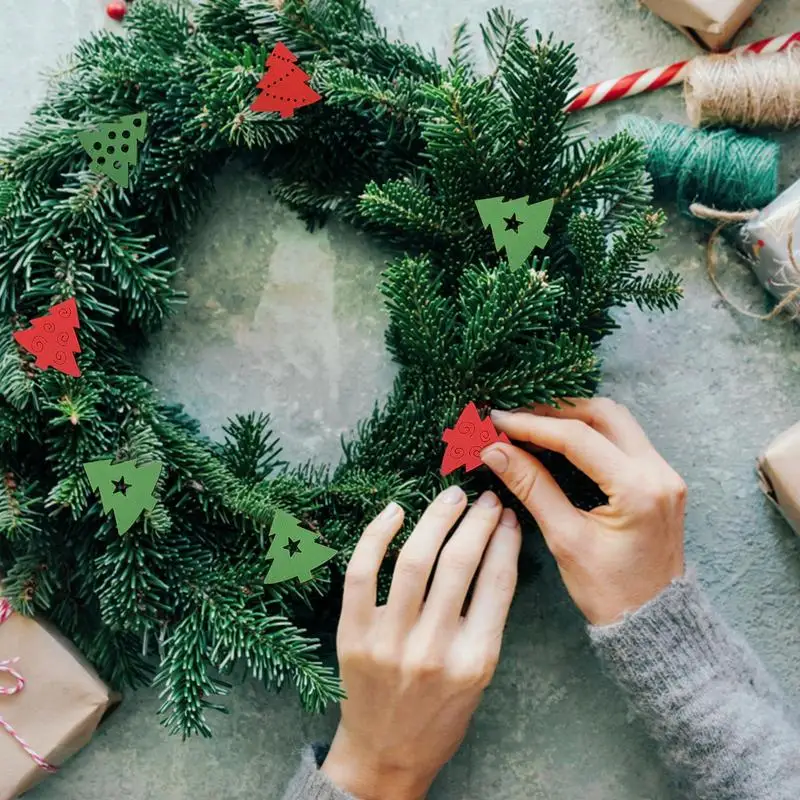 50 pezzi di fiocchi di neve di natale in legno decorazioni natalizie fai da te per la casa Mini ornamenti per alberi regalo di natale felice anno