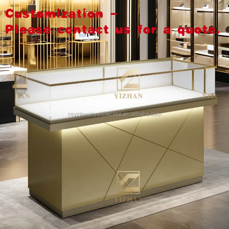 custom.Hot Selling Fancy Store Interior Decoration Design Glass Aluminium Jewelry Store Show Cases Mall Cabinet Display Retail S