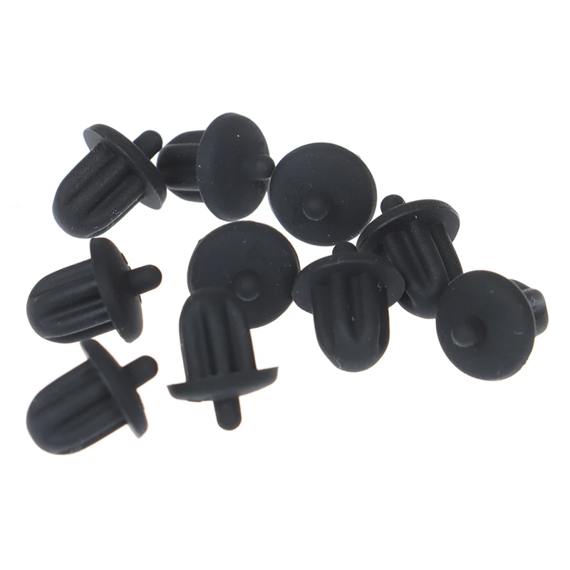10PC Black Rubber 6.35mm Audio O Jack For PC AV Equipment Cellphone DVD Microphone Socket Dust Cover