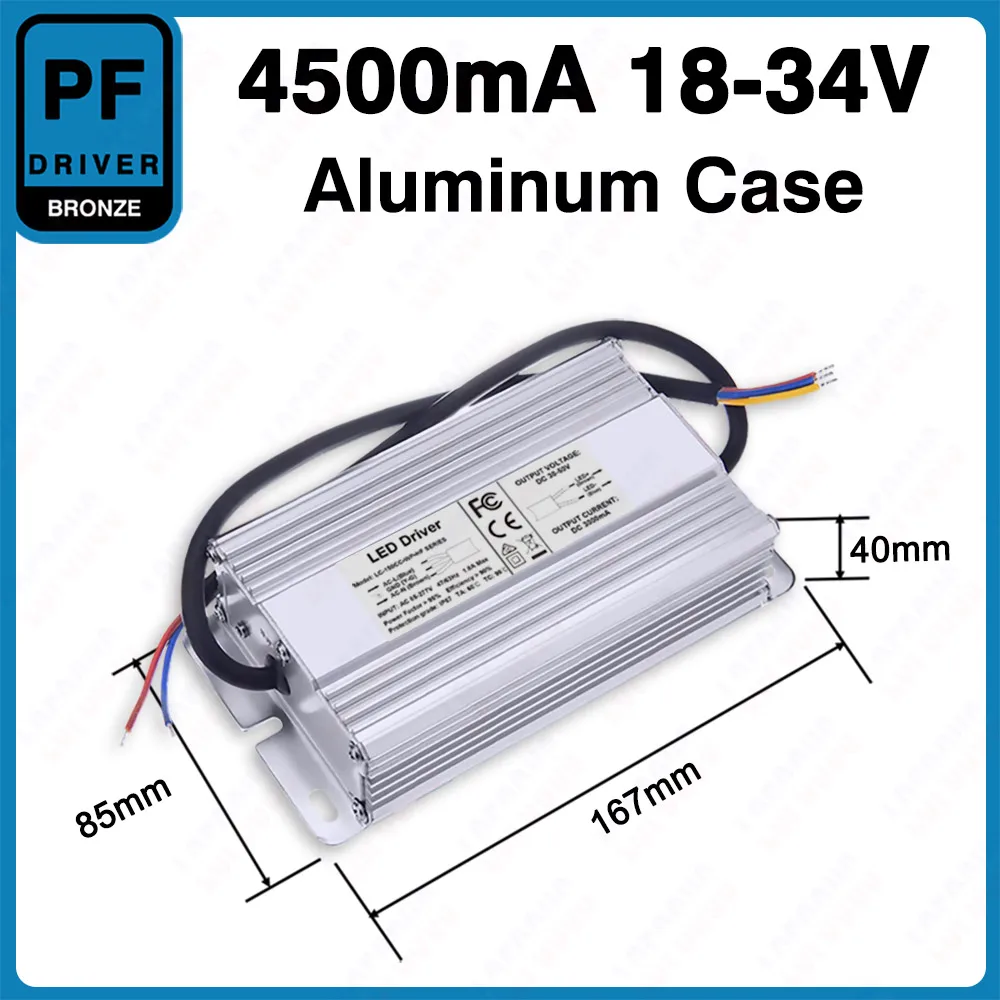 120W 150W 160W LED Driver 1500mA 2100mA 2400mA 3000mA 3600mA 4500mA Lighting Transformers 54-96V 30-65V 18-34V Power Supply