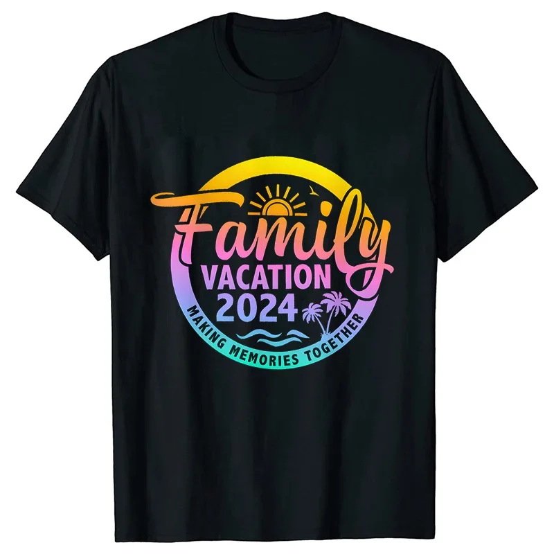 Family Vacation 2024 Women T Shirt Fashion Travel Graphic Y2k Tops Making Memories Together Tees Harajuku Unisex Clothing