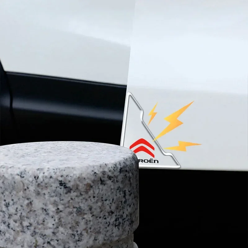 2 قطعة غطاء زاوية باب السيارة المضادة للخدش حماية ملصق التصميم لسيتروين C1 C3 C4 جراند بيكاسو C4L C5 C6 C8 VTS Aircross