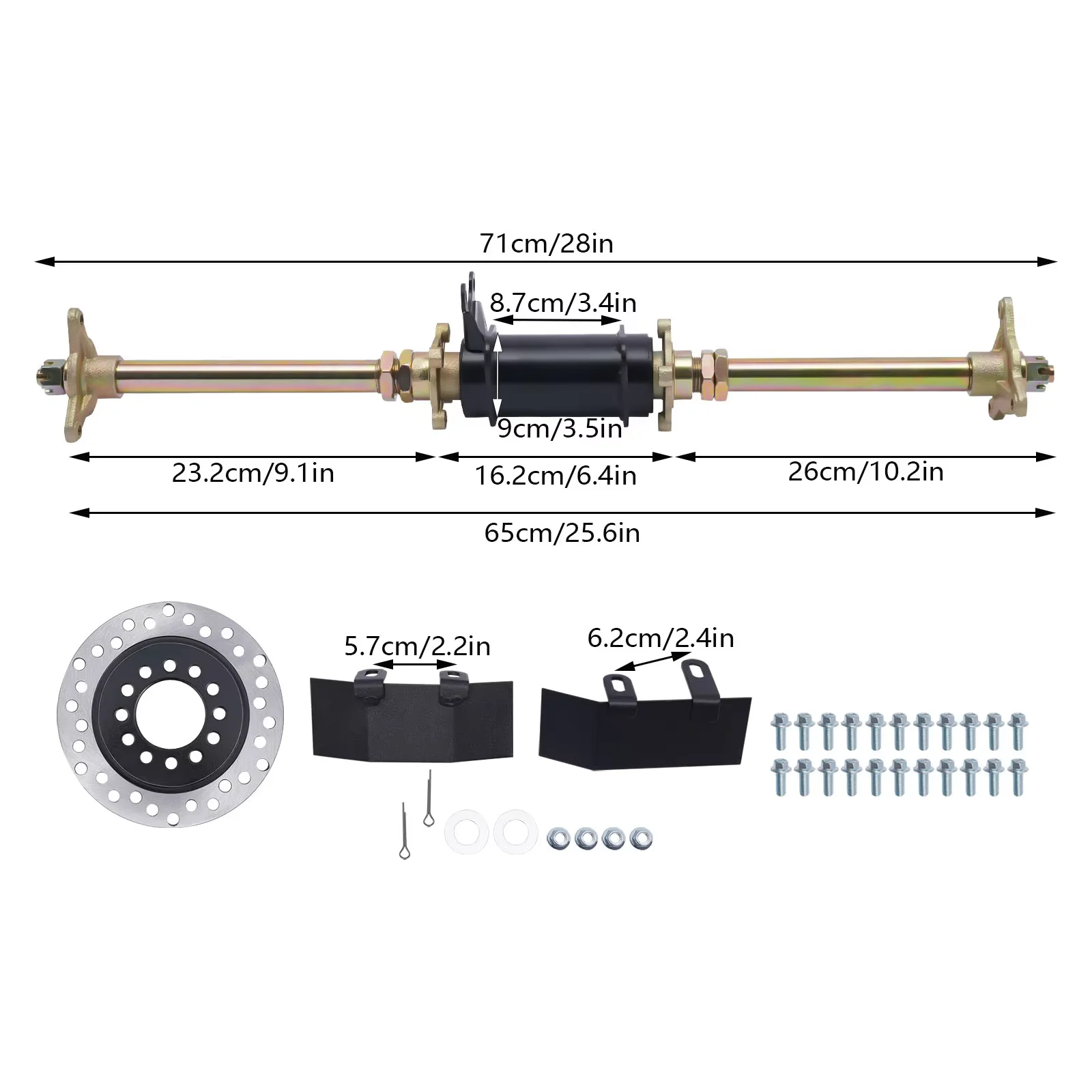 Kit asse posteriore ATV da 28