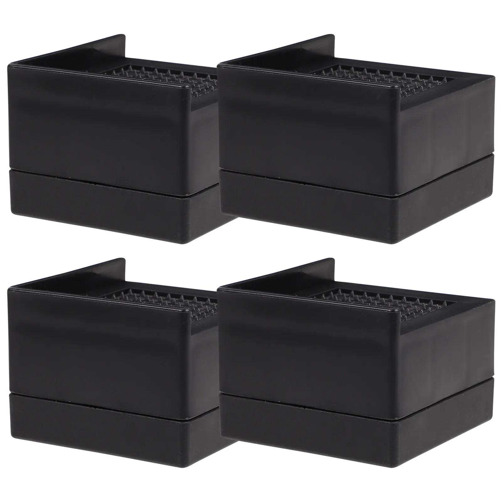 4Pcs Thicken Wear-Resistant Furniture Lifting Pads Shockproof Bed Riser Rubber Foot Pads for Heavy Duty Sofa Table Leg Extenders