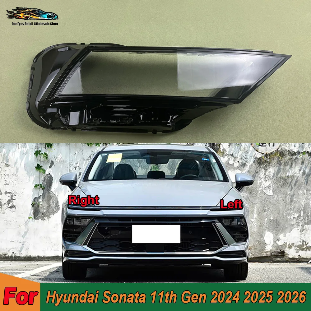 

Headlamp Transparent Shell Lampshade Lamp Shade Front Headlight Cover Lens Plexiglass For Hyundai Sonata 11th Gen 2024 2025 2026