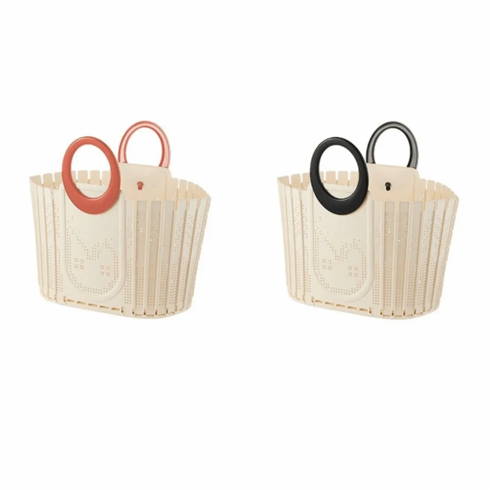 Portable Plastic Dirty Clothes Basket Folding Wall-mounted Laundry Hamper Durable Foldable Laundry Basket Home Use - view 4