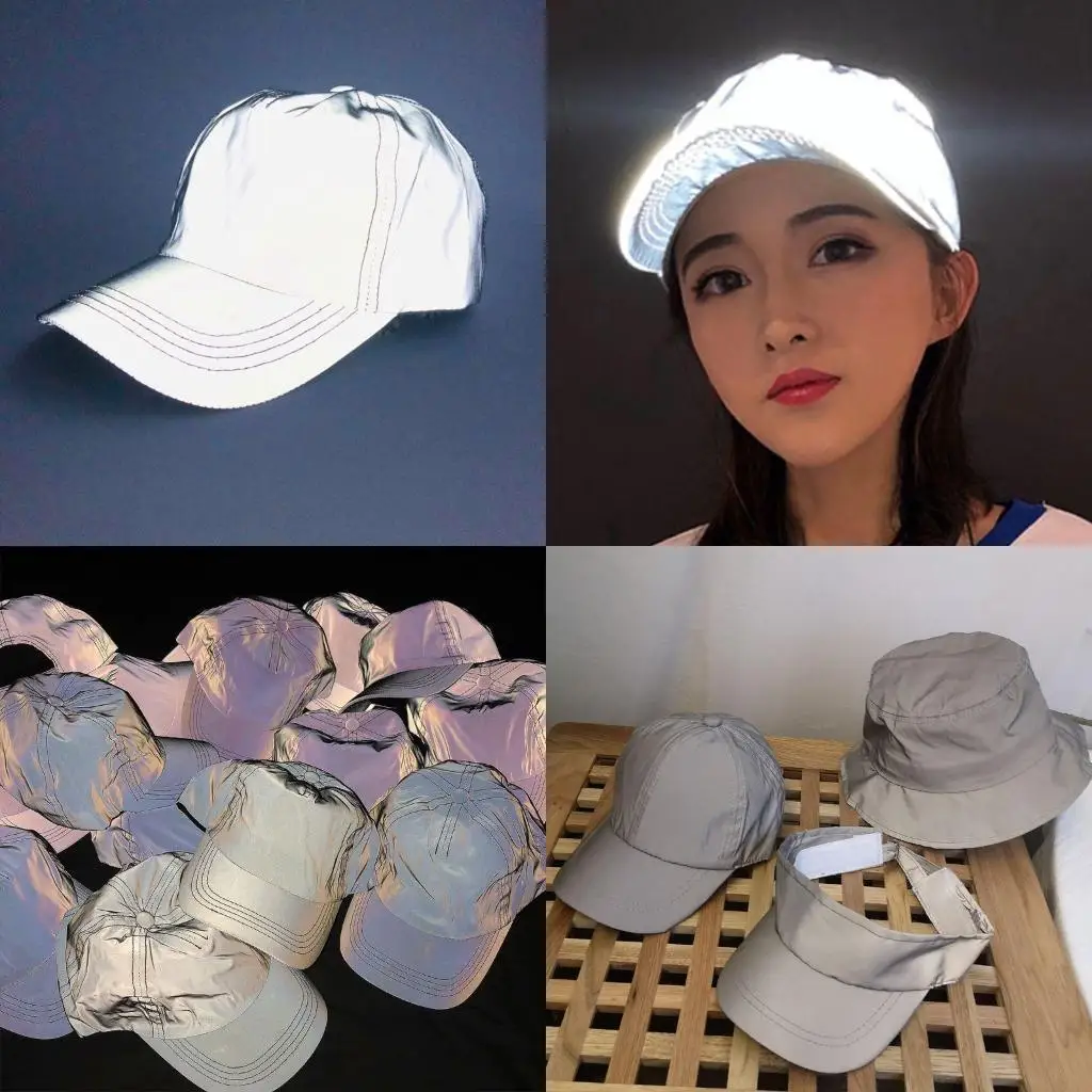 

A52E Unisex Bucket Hat Summer Travel Fashion Reflective for Sun Hat Harajuku Hip Hop Outdoor Baseball Cap for Men Women Child