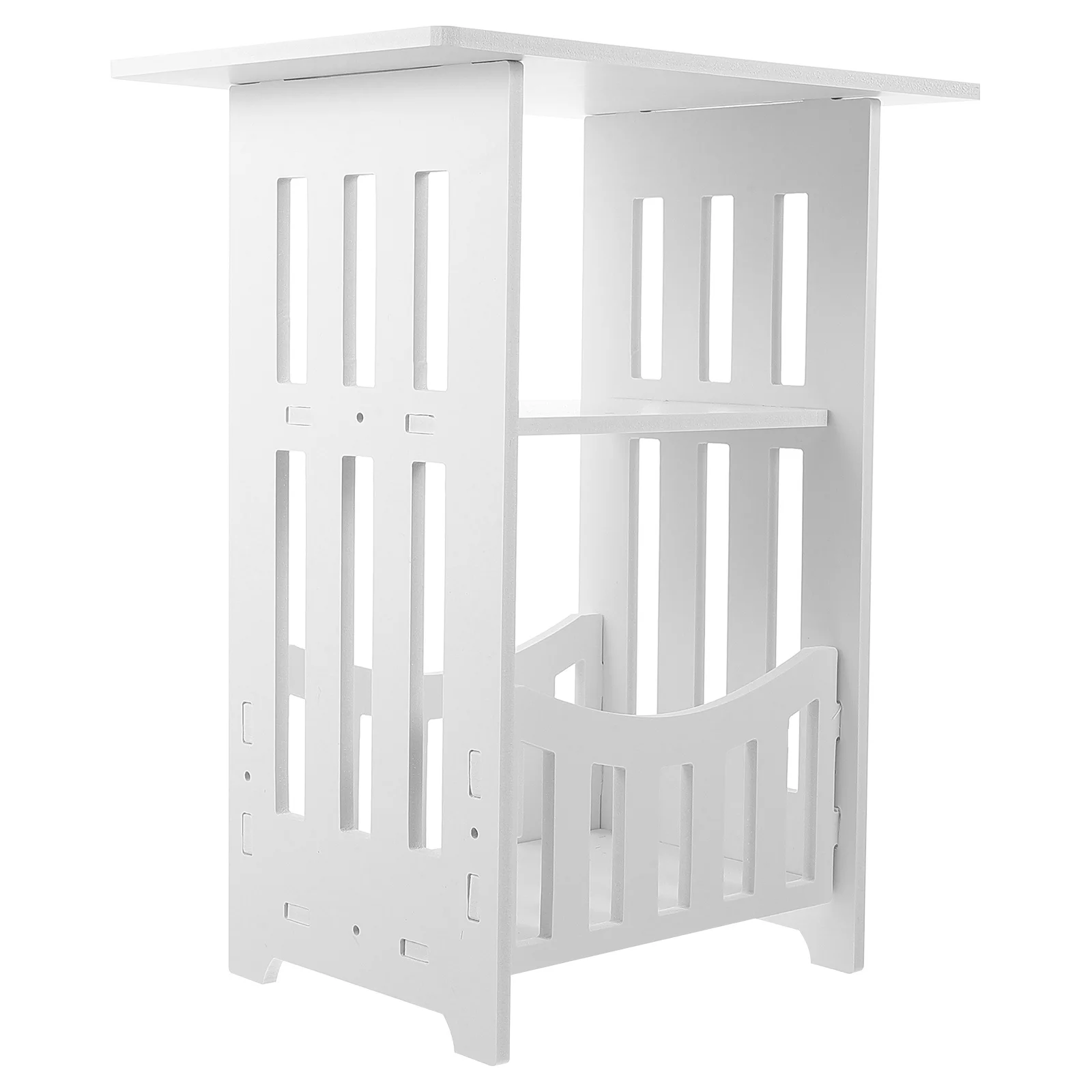 طاولة سرير مدمجة، منظم أثاث صغير الحجم للكتب والمشروبات وغرفة النوم وغرفة المعيشة وأثاث طاولة السرير