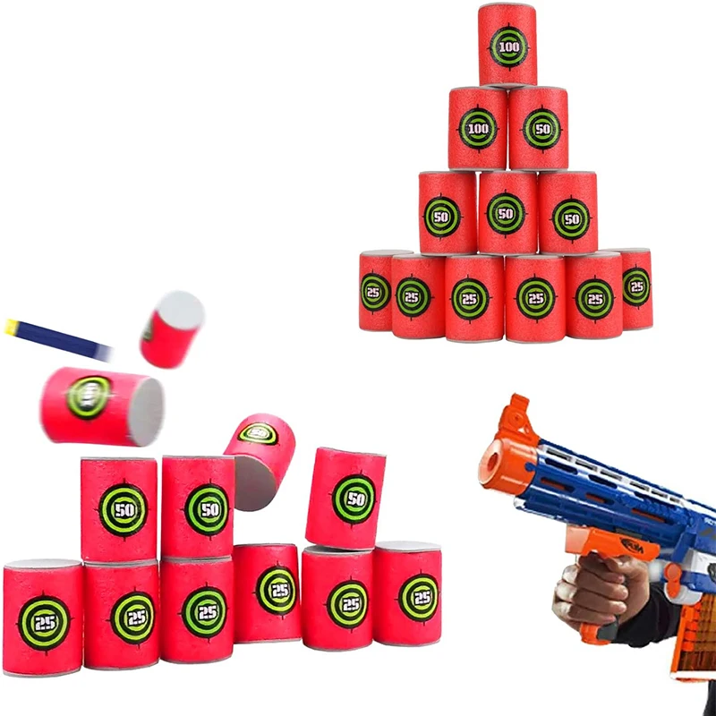 12PPCS EVA Foam Bullet Target Dart Toys for Nerf N-strike Blasters Fixed Elite Games Kids Training Supplies Toy