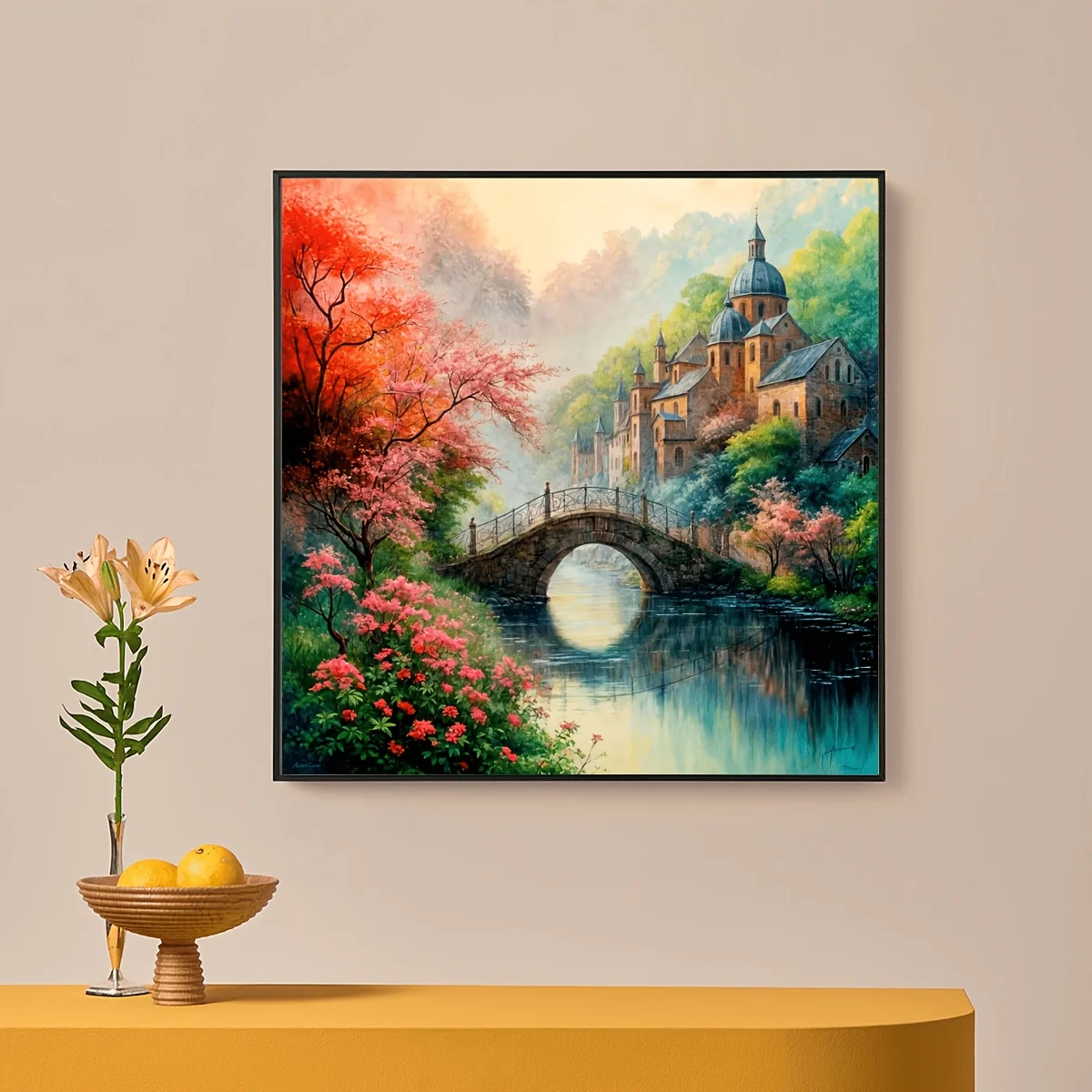 

Spring Water Town Scenery Jigsaw Puzzle 500/1024 PCS Holiday Stress Relieving Fun Games Home Decor Holiday Gifts