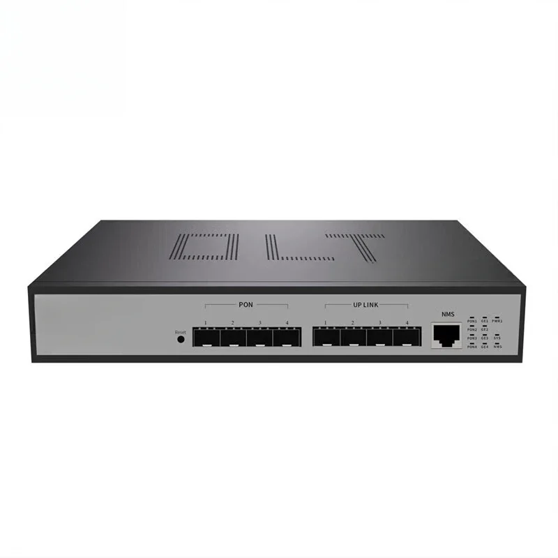 Hongsheng Optical 4-port EPON optical Gigabit end point OLT equipment, lotus color E08R + PON module * 8