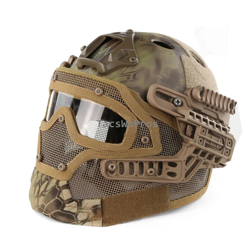 Tactical Full Covered Helmet Mask Breathable Shooting Paintball Helmet Outdoor Hunting Combat Wargame Protection Sports Helmets