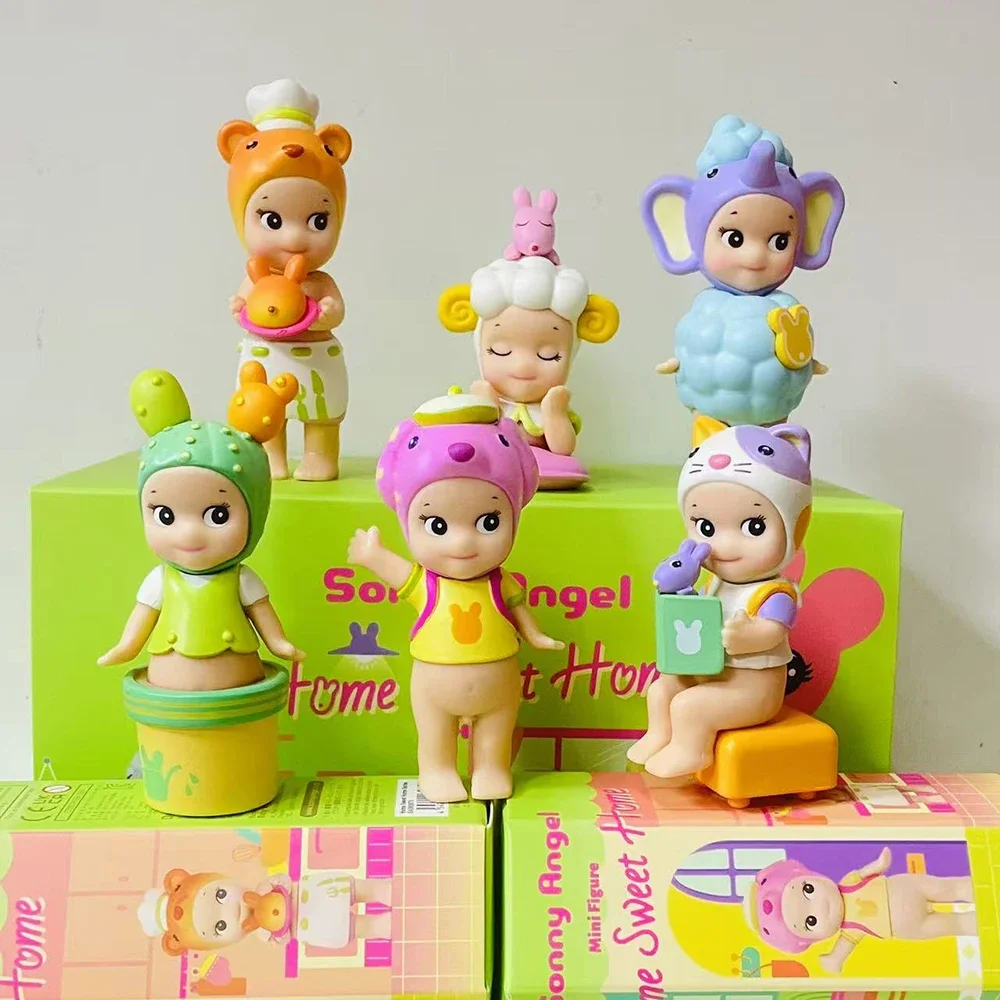 Offre spéciale Sonny Angel poupée bonbons maison série boîte aveugle mignon poupée porte-clés pendentif à la mode à la main femme cadeau d'anniversaire