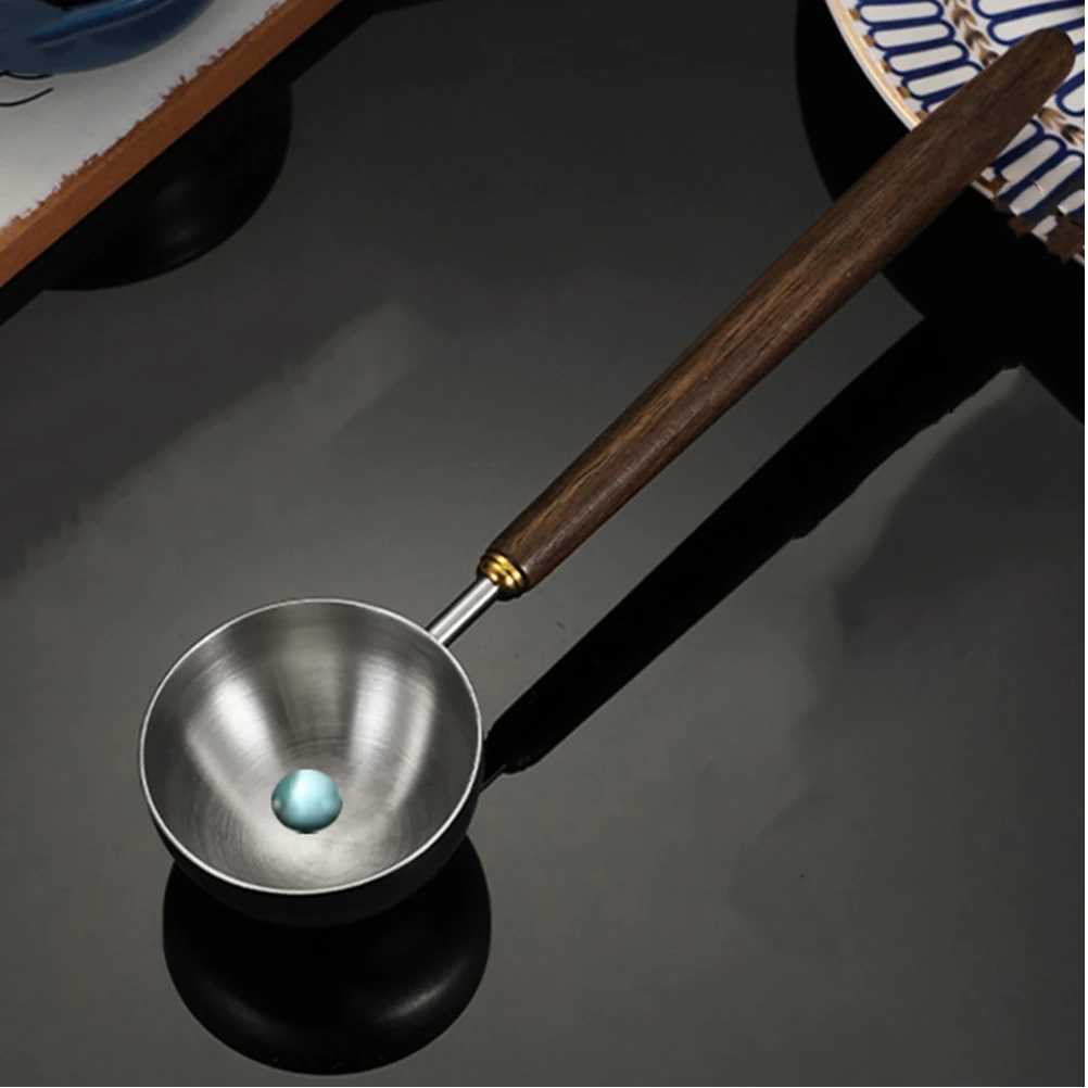 

Wooden Handle Coffee Scoop Long Handle Measuring Spoon For Coffee Bean Tea Spice Kitchen Powder Scoop Household Measure