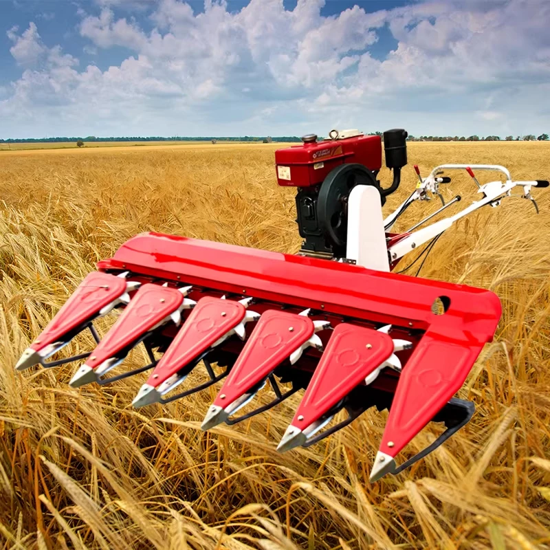 Compact Crop Harvester Hand-Pushed Multi-Functional Agricultural Self-Propelled Rice, Alfalfa, Wheat, and Forage Gra(Customized)