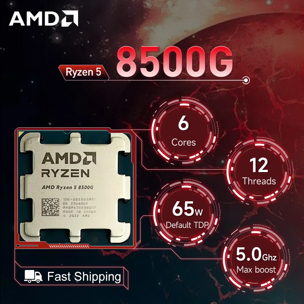 AMD Ryzen 5 8500G 4.1GHz 6-Core 12-Thread R5 8500G Socket AM5 4NM