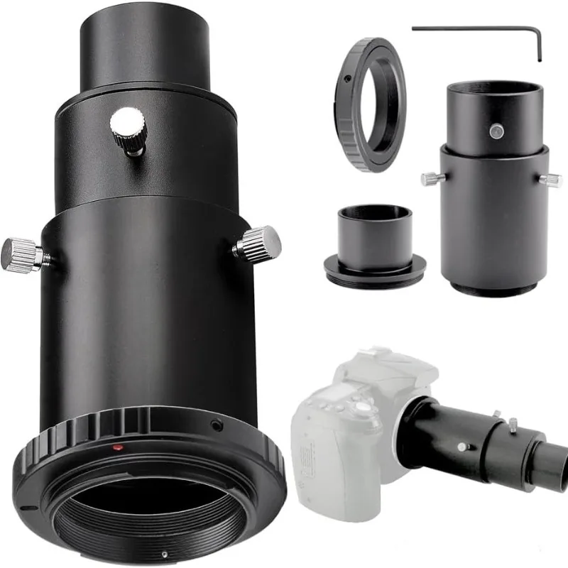 Variable Extension Telescope Camera Adapter Compatible with NikonF/Canon EFcameras Connect the telescope for photography