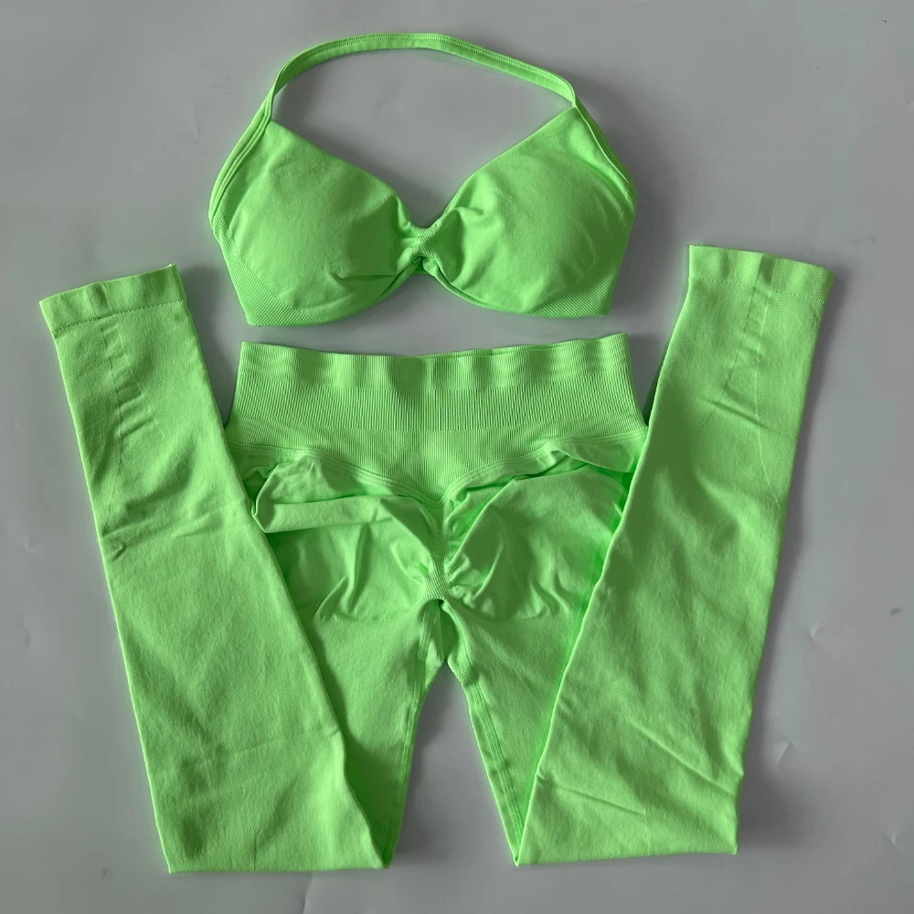 Pericic 2-teiliges Set für Damen, Trägerloses Yoga-BH-Sporttop, Workout-Leggings-Set, Nahtloses Gym-Set, Fitnesskleidung, Activewear – Detail 21