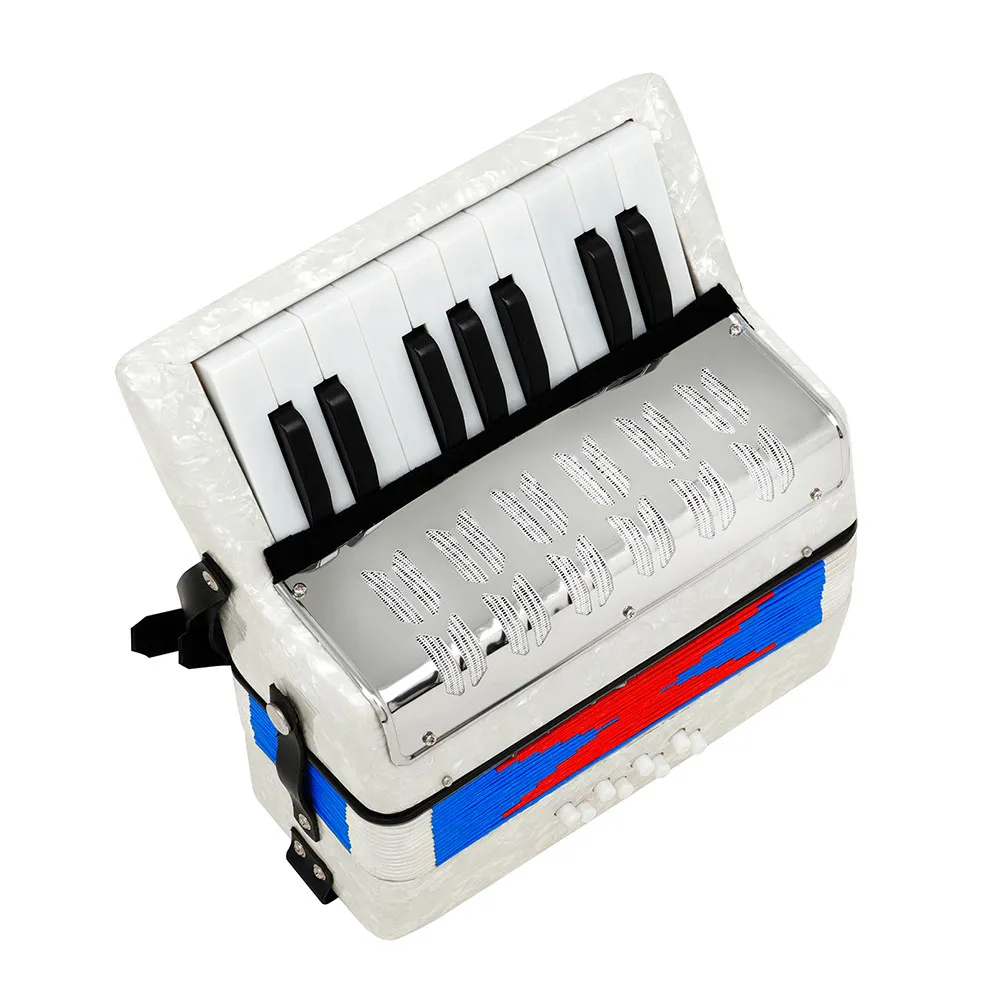 

Portable White ABS Accordion Educational Musical Instrument for Kids Beginners Cognitive Development Hand-Eye Coordination