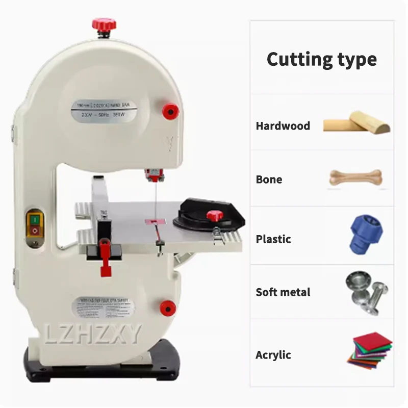 

8 Inch Band Saw Machine Multifunctional Woodworking Band-Sawing Machine Household Curve Saw Work Table Saws 220V 350W 14.7m/s