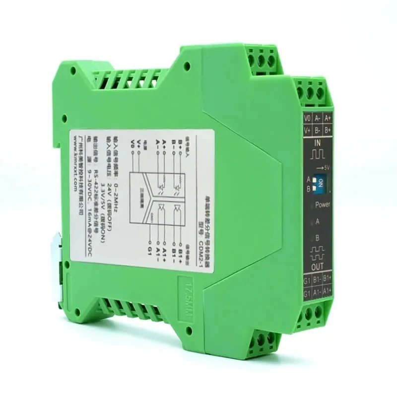 HTL to RS422 Signal Converter, PLC Servo Drive Differential Pulse Collector for Single-Ended to Differential Conversion