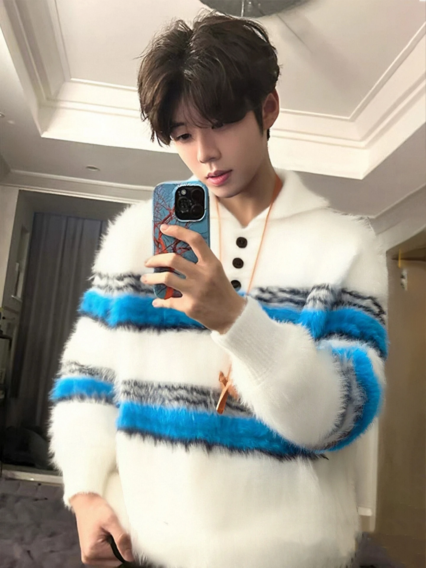 

Thiened Long Sve Knitted Sweater Men's Autumn Winter American Sle Outerwear Soft Comfortable Casual Vintage Faion