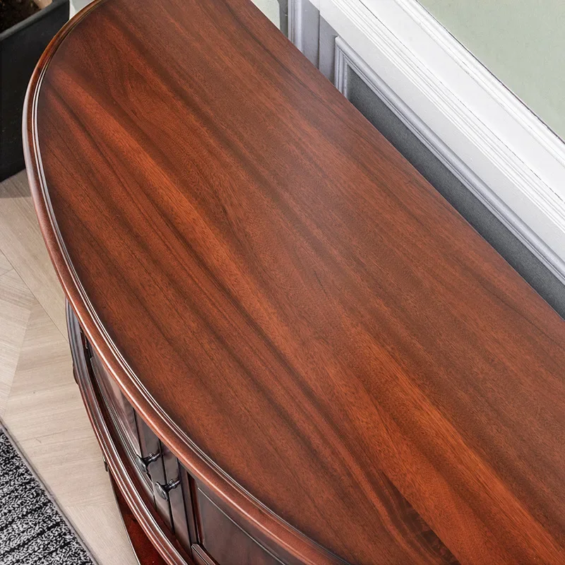 Table de porche européenne en bois massif, armoire de séparation, armoire de porche américaine, longue table contre le couloir mural