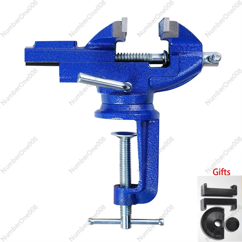 Bench Vice  360 Degree Swivel Cast Steel Tabletop Multifunctional Heavy Clamp Woodworking Tools For Table Use Jaw Width 50/60/70