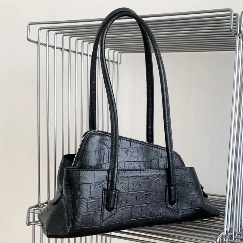 

Маленькие сумки La Passeggiata для женщин, роскошные дизайнерские сумочки, новинка 2026 года, из искусственной кожи с крокодиловым узором, нестандартной формы, на плечо