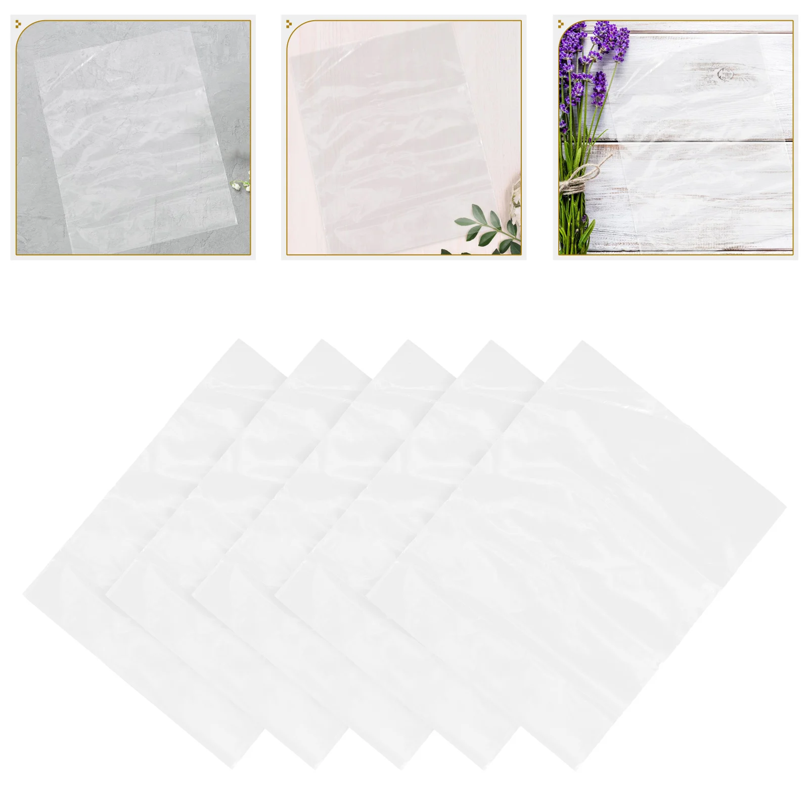 50 Pcs Bouquet Fresh-keeping Bag Flower Bags for Bouquets Water Retainer Paper Floral Flowers Package Sleeves Clear