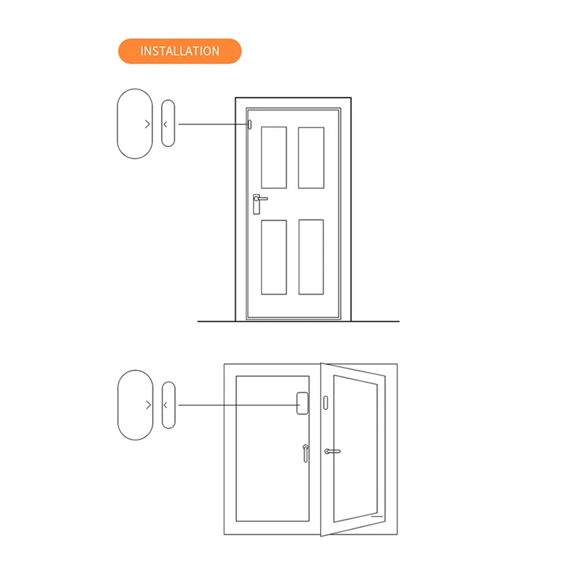 Tuya zigbee tür sensor für smart home eine einbruch alarm automatisierung fernbedienung arbeiten mit alexa google home