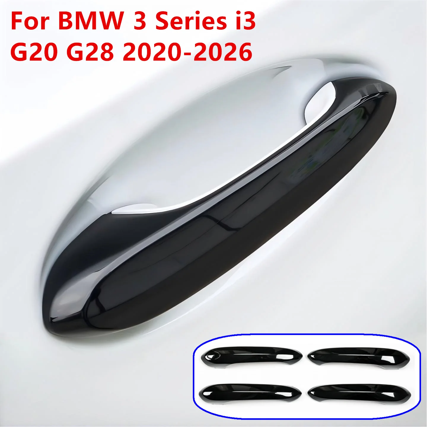 

Car Door Handle Cover Carbon fiber protector Exterior Door Handle anti-scratch cover For BMW 3 Series i3 G20 G28 2020-2026