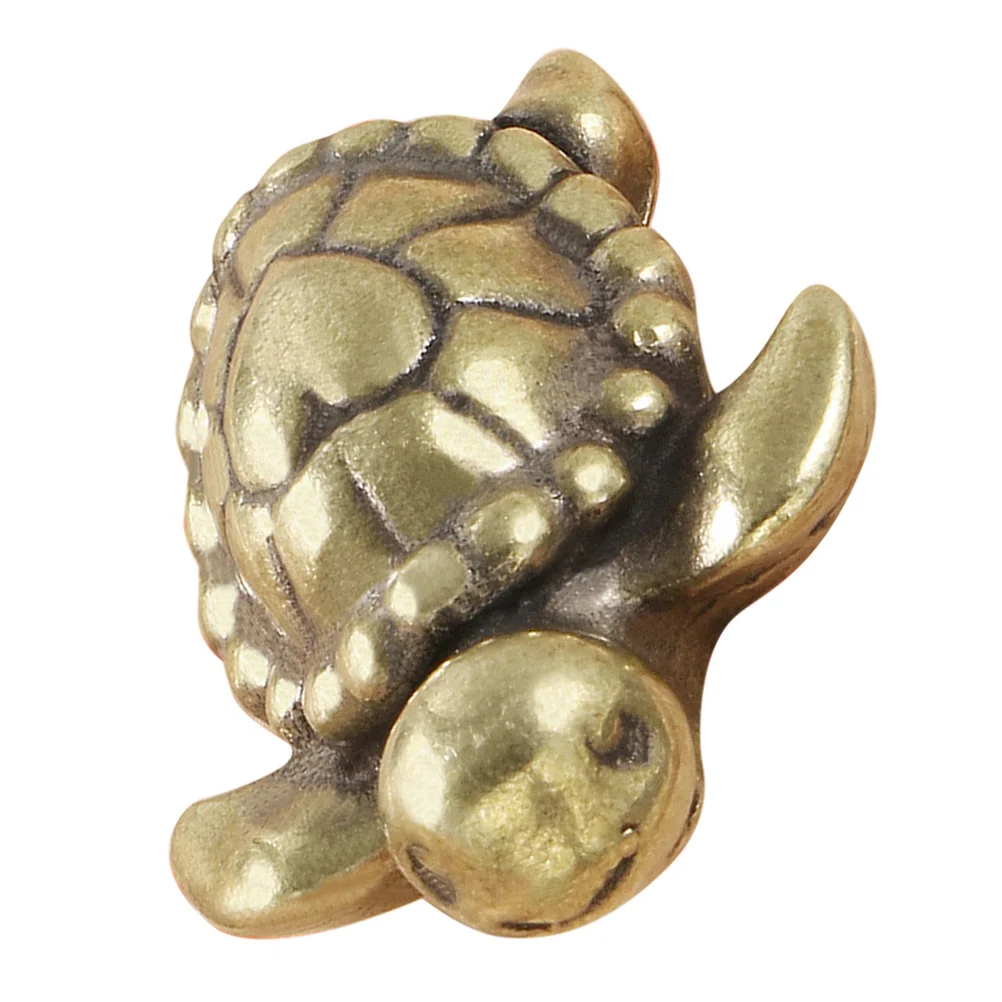 

Mini Brass Turtle Heart Shaped Design Vintage Style Desk Shelf Decor Home Office Feng Shui Decoration