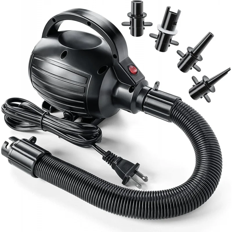 

Electric Air Pump for Inflatables-600W-110-120V AC air Pump 4 nozzles-Suitable for Pool Toys,Gymnastics Mat,Dog Floating Ramp